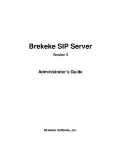 Brekeke SIP Server - Version 2 Administrator’s Guide