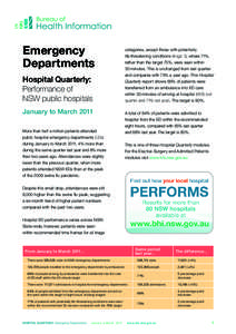 Emergency Departments Hospital Quarterly: Performance of NSW public hospitals January to March 2011