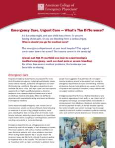 ACEP Emergency Urgent Trauma Flyer.indd