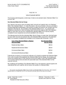 KAUAI ISLAND UTILITY COOPERATIVE Lihue, Kauai, Hawaii KIUC Tariff No. 1 First Revised Sheet 55l Cancels Original Sheet 55l