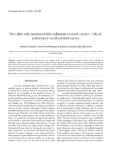 Limnological ReviewNew): sites with laminated lake sediments in north-eastern Poland