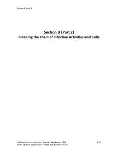 NC DHSR ACLS: Section 3 : Breaking the Chain of Infection Activities and Skills Teaching Guide