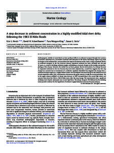 Marine Geology[removed]–313  Contents lists available at ScienceDirect Marine Geology journal homepage: www.elsevier.com/locate/margeo