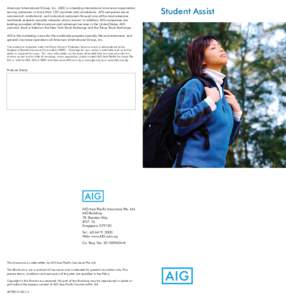 American International Group, Inc. (AIG) is a leading international insurance organization serving customers in more than 130 countries and jurisdictions. AIG companies serve commercial, institutional, and individual cus