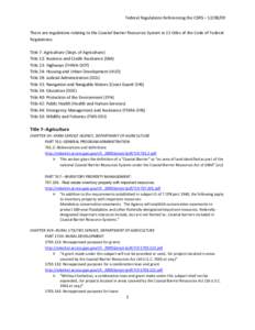 Environmental law / Prediction / Coastal Barrier Resources Act / United States Fish and Wildlife Service / National Environmental Policy Act / Government procurement in the United States / Environmental impact assessment / Code of Federal Regulations / Environmental mitigation / Environment / Impact assessment / Environmental economics