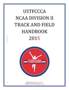USTFCCCA NCAA DIVISION II TRACK AND FIELD HANDBOOK 2015