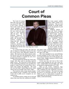COURT OF COMMON PLEAS  Court of Common Pleas the Court opened satellite The Court of Common