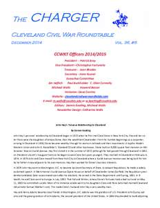 The  CHARGER Cleveland Civil War Roundtable December 2014