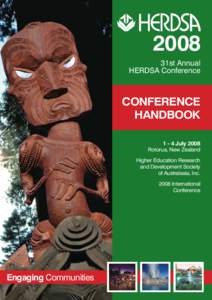 2008 31st Annual HERDSA Conference CONFERENCE HANDBOOK