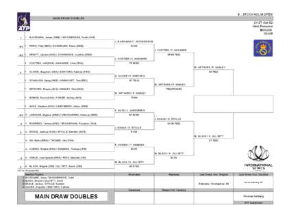 if...STOCKHOLM OPEN MAIN DRAW DOUBLES