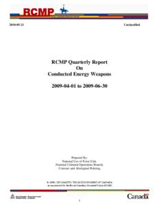 Microsoft Word - Report CEW Quarterly Report April to June 2009 v18[removed]docx