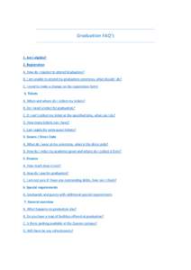 Graduation FAQ’s  1. Am I eligible? 2. Registration A. How do I register to attend Graduation? B. I am unable to attend my graduation ceremony, what should I do?