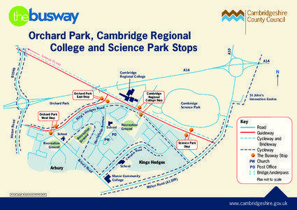 Orchard Park, Cambridge Regional College and Science Park Stops ] [