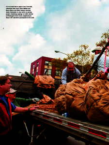 It’s no small task to plant a tree. From left, volunteers Pete Kyne, Chris Wildfire and Bruce Barcic join Eisler Nursery foreman Jamie Colteryahn in what will be an all-day project of planting saplings on traffic islan