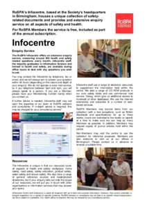 RoSPA Infocentre Brochure