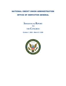 OIG Semiannual Report to the Congress October 1, 2008 to March 31, 2009