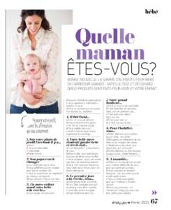 bébé  Quelle maman  êtes-vous?