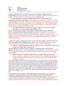 Financial institutions / Investment / Types of insurance / Institutional investors / Self insurance / Disability insurance / Patient Protection and Affordable Care Act / Stop loss policy / Risk purchasing group / Insurance / Financial economics / Health insurance