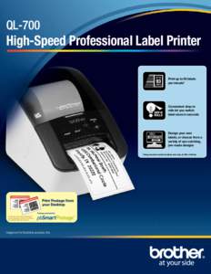 QL-700  High-Speed Professional Label Printer Print up to 93 labels per minute‡