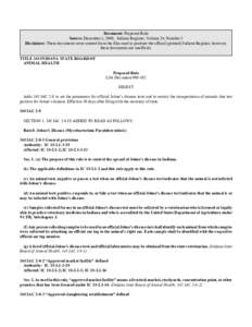 Document: Proposed Rule Source: December 1, 2000, Indiana Register, Volume 24, Number 3 Disclaimer: These documents were created from the files used to produce the official (printed) Indiana Register, however, these docu