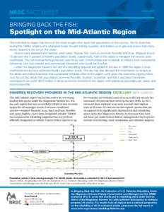 NRDC fact sheet  march 2013 FS:13-03-B  Bringing Back the Fish: