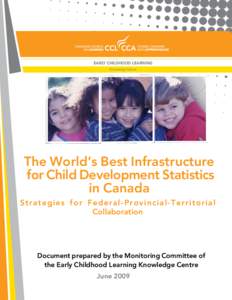 EARLY CHILDHOOD LEARNING Knowledge Centre The World’s Best Infrastructure for Child Development Statistics in Canada