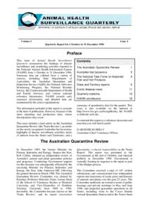 Volume 1  Issue 4 Quarterly Report for 1 October to 31 December[removed]Preface
