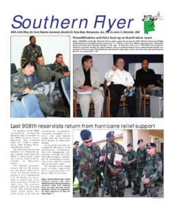  Southern Flyer November[removed]Southern Flyer 908th Airlift Wing (Air Force Reserve Command), Maxwell Air Force Base, Montgomery, Ala., Vol. 42, Issue 11, November 2005