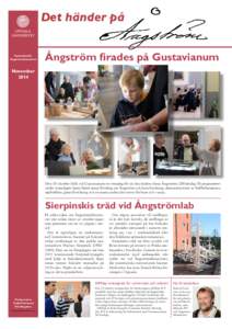 Det händer på  Nyhetsblad för Ångströmlaboratoriet  Ångström firades på Gustavianum