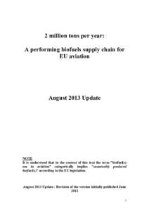 2 million tons per year: A performing biofuels supply chain for EU aviation