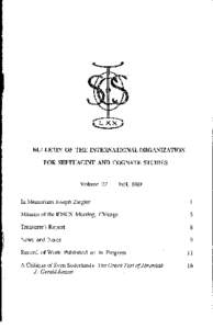 Bulletin of the International Organization for Septuagint and Cognate Studies