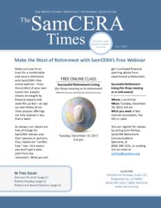 San Mateo County Employees’ Retirement Association  The SamCERA Times