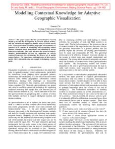 Educational psychology / Academia / Education / User interface techniques / Context awareness / Activity theory / Geovisualization / Ambient intelligence / Intelligence / Situated cognition