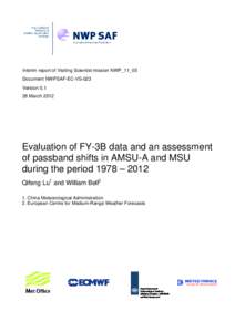 Earth / Advanced Microwave Sounding Unit / NOAA-15 / MetOp / EUMETSAT / Data assimilation / Passband / Aqua / Fengyun / Spaceflight / Spacecraft / Weather satellites