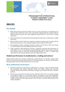 BRAZIL Key findings • • •