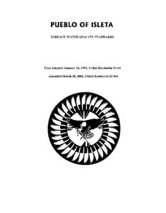 Earth / Environmental science / Environmental soil science / Aquatic ecology / Water management / Water quality / Clean Water Act / Turbidity / Isleta Pueblo /  New Mexico / Water / Water pollution / Environment