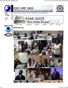 ECSU 2003 URE OMS - ADMI meetings  1 of 2 http://nia.ecsu.edu/ureoms2003/053003meetings.html