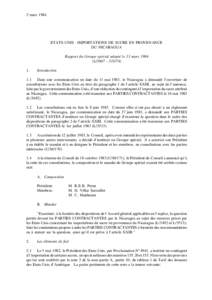 2 mars[removed]ETATS-UNIS - IMPORTATIONS DE SUCRE EN PROVENANCE DU NICARAGUA Rapport du Groupe spécial adopté le 13 mars[removed]L[removed]31S/74)