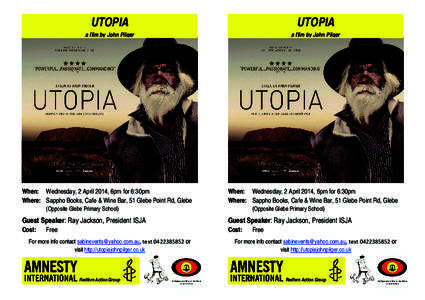UTOPIA  UTOPIA a film by John Pilger