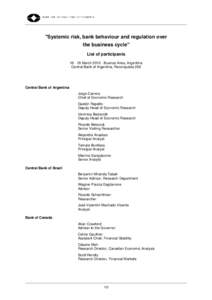 List of participants of the conference on 