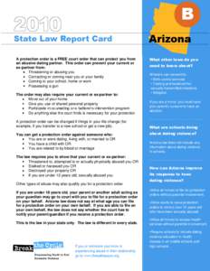 Arizona Protection Order Report Card[removed]