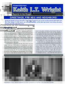 Assemblyman  Keith L.T. Wright Reports to the People