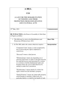 Behavior / Levirate marriage / Intestacy / Widow / Administration of an estate on death / Dower / Wife / Christian Law of Succession in India / Hindu Succession Act / Marriage / Law / Culture