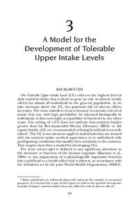 3 A Model for the Development of Tolerable Upper Intake Levels  BACKGROUND