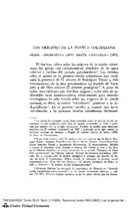 Los orígenes de la novela colombiana: desde «Ingermina» (1844) hasta «Manuela»  (1858)