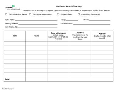 Girl Scout Silver Award Final Report