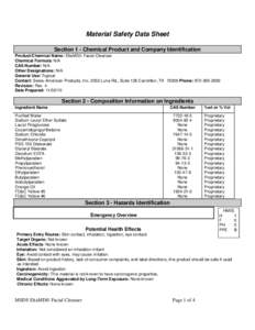 Material Safety Data Sheet