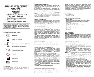 BLOOD GROUPING REAGENT  Anti-Fyb ALBAsera  ®