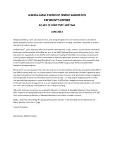 Microsoft Word - ANFCA Presidents Report june 2014