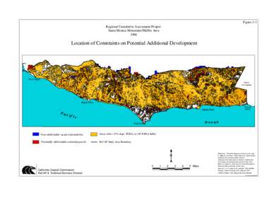 Figure 3-3 Regional Cumulative Assessment Project: Santa Monica Mountains/Malibu Area[removed]Location of Constraints on Potential Additional Development